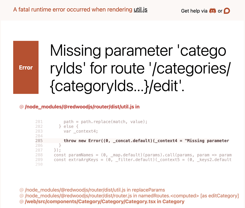 Missing parameter for route when using glob pattern - Get Help and Help ...
